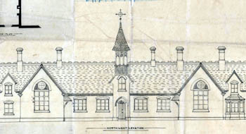 Part of north-west elevation of the Board School